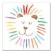 Zoomie Kids Lion Malcom Personalized Canvas Art Canvas in White | 24 H x 24 W x 1.25 D in | Wayfair 8C8607B1F88E4332953A82FDF1F82008
