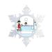 The Holiday Aisle® Personalized NTT Cartoon Snowflake Bath Time Dad 1 Boy Christmas Holiday Shaped Ornament Plastic | Wayfair