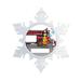 The Holiday Aisle® Personalized NTT Cartoon Snowflake Firefighter, Firewoman Christmas Holiday Shaped Ornament Plastic in Red/Yellow | Wayfair