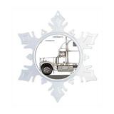 The Holiday Aisle® Personalized Friendly Folks Cartoon Snowflake Truck Driver, 18 Wheeler | 5.5 H x 5.5 W x 0.25 D in | Wayfair