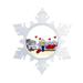 The Holiday Aisle® Personalized Friendly Folks Cartoon Snowflake Little Angels 3 Christmas Holiday Shaped Ornament Plastic in Blue/Red | Wayfair