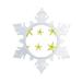 The Holiday Aisle® Personalized Friendly Folks Cartoon Snowflake Stars Christmas Holiday Shaped Ornament Plastic in Yellow | Wayfair