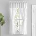 Gracie Oaks Alverson 100% Cotton Solid Hemstitch Semi-Sheer Rod Pocket Curtain Panels w/ Tie-Backs Metal in White | 63 H in | Wayfair
