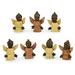 The Holiday Aisle® Sweet Angels Wood Holiday Shaped Ornament Set Wood in Brown/Orange | 2.4 H x 1.6 W x 0.8 D in | Wayfair