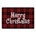 Red 1 x 18 W in Kitchen Mat - The Holiday Aisle® Midway Merry Christmas Kitchen Mat Synthetics | 1 H x 18 W in | Wayfair