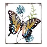 Regal Art & Gift 2 Piece Luster Butterfly Wall Décor Set Metal in Gray/Orange/Yellow | 15.5 H x 1.5 W x 17.25 D in | Wayfair 12660