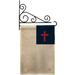 Breeze Decor Christian Inspirational 2-Sided Burlap 19 x 13 in. Flag Set in Black/Brown | 18.5 H x 13 W in | Wayfair