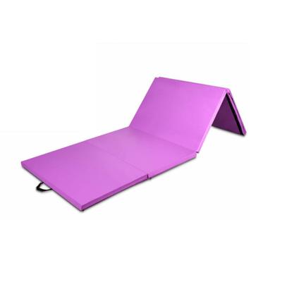 Costway 8 x 4 Feet Folding Gymnastics Tumbling Mat-Purple