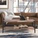 Steelside™ Charter Coffee Table w/ Storage Wood/Metal in Black/Brown/Gray | 18 H x 48 W x 23.875 D in | Wayfair GH19003