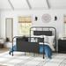 Sand & Stable™ Edmund Standard Bed Metal in Black | 54 H x 59 W x 80 D in | Wayfair BRYS2524 31605953