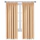 Imperial Rooms Blackout Curtains for Living Room Pencil Pleat Beige Curtains 90x90 Drop Thermal Insulated Window Treatments Soft Bedroom Curtain Pair Panels with Two Tie Backs (228cm x 228cm)