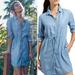 Athleta Dresses | Athleta Blue Candid Chambray Shirt Dress | Color: Blue | Size: Xs