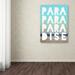 Highland Dunes 'Paradise' Textual Art on Wrapped Canvas in White/Black | 47 H x 35 W x 2 D in | Wayfair ALI0707-C3547GG