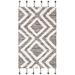 White 36 x 0.98 in Indoor Area Rug - Union Rustic Alimatou Geometric Wool Brown/Ivory Area Rug Wool | 36 W x 0.98 D in | Wayfair