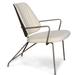 Lounge Chair - Latitude Run® Tara Lounge Chair Polyester/Metal in Gray/White | 30 H x 24 W x 28 D in | Wayfair 0DE8377D919C4FD6B188321FF9F1CD7E