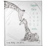 Harriet Bee Giana Darling Giraffe Personalized Milestone Blanket Polyester in White | 50 W in | Wayfair C50D82216BA24656BFEF82912BC6A01C