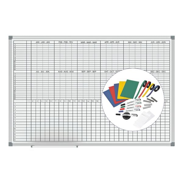 MAUL Planungstafel »Jahresplaner MAULstandard 6466484.SPR« 90/60 cm, inkl. reichhalti rot Image
