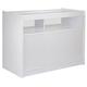 Retail 1/4 Glass Shelf Counter Shop Showcase Display Cabinet Shelves Unit White B1200