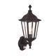 Burford 1Lt Outdoor Security Wall Light Photocell & PIR IP44 60W - Matt Black