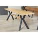AllModern Rosa Solid Wood Dining Bench Wood in Brown/Gray/White | 18.5 H x 63 W x 15 D in | Wayfair 473B7A4996F34792BBE006633BA1349A