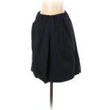 Banana Republic Casual A-Line Skirt Knee Length: Black Print Bottoms - Women's Size Small Petite