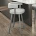 Orren Ellis Siya Swivel Counter & Bar Stool Upholstered in Gray | 38 H x 22 W x 19.5 D in | Wayfair 5D23E9652CD14A769F041A6947C6A082