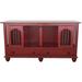 Tucker Murphy Pet™ Stelly Small Double Wide Credenza Pet Crate Wood in Red/Brown | 35 H x 64.5 W x 23 D in | Wayfair