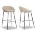 Orren Ellis Uzair 29.5" Bar Stool Upholstered/Metal in Brown/Gray | 36 H x 20 W x 19 D in | Wayfair GHSTL-1151