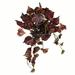 Loon Peak® Artificial Burgundy Grape Leaf Ivy Hanging Bush Silk/Plastic/Fabric in Red | 18 H x 16 W x 16 D in | Wayfair