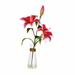 Willa Arlo™ Interiors Artificial Lily in Glass Silk/Plastic/Fabric in Red/Pink | 16.5 H x 9 W x 9 D in | Wayfair 23266932885E484EB4AAA953C552CD30