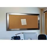 Lark Manor™ Linlin Wall Mounted Bulletin Board Wood/Cork in Brown/Gray | 28 H x 28 W x 1 D in | Wayfair C01/24-24