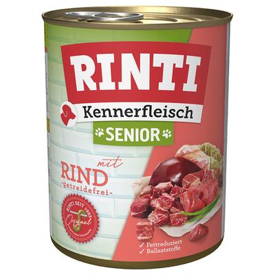 24x800g Senior Rind Kennerfleisch RINTI Sparpaket Hundefutter