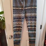 American Eagle Outfitters Pants & Jumpsuits | American Eagle Outfitters Fair Isle Leggings | Color: Blue/Gray | Size: Xs