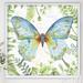 East Urban Home 'Botanical Butterfly Beauty 1' - Picture Frame Painting on Canvas Canvas, Cotton in Green | 30 H x 30 W x 1 D in | Wayfair