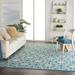 Blue 120 x 0.25 in Area Rug - Winston Porter Alfs Geometric Outdoor Area Rug Polyester | 120 W x 0.25 D in | Wayfair