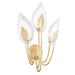 Hudson Valley Blossom 3 Light Wall Sconce Glass/Metal in Yellow | 26.5 H x 12.25 W x 6.25 D in | Wayfair 4803-GL