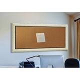 Lark Manor™ Linlin Wall Mounted Bulletin Board Wood/Cork in White | 36 H x 24 W x 1.5 D in | Wayfair OAWY4945 32827185