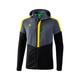 Erima Kinder Squad Trainings Jacke, Slate Grey/schwarz/gelb, 140