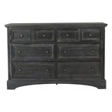 Charlton Home® Bunbury 6 Drawer 56" W Double Dresser Wood in Black | 36.25 H x 56 W x 18.5 D in | Wayfair 4476CB9477CA435AA342D5413A2527C1