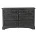 Charlton Home® Bunbury 6 Drawer 56" W Double Dresser Wood in Black | 36.25 H x 56 W x 18.5 D in | Wayfair 4476CB9477CA435AA342D5413A2527C1