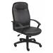 ZORO SELECT 452R32 Leather Executive Chair, 22-, Fixed, Black