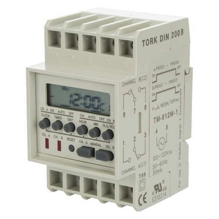 NSI TORK DIN200B Electronic Timer,120VAC