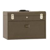 KENNEDY 520B 20-1/8"W Top Chest 7 Drawers, Brown, 8-1/2"D x 13-5/8"H