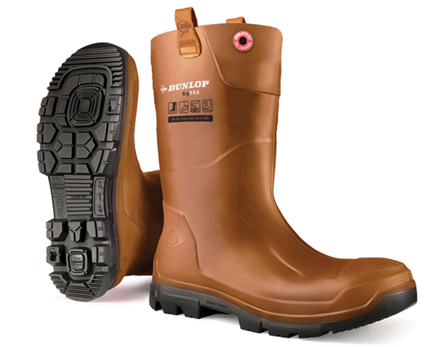 Botte de sécurité fourées RIGAIR PRO FUR S5 SRA SRC CI Dunlop® marron/noir P42 COVERGUARD 9RFPO90042