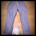 Athleta Pants & Jumpsuits | Athleta Linen Cropped Capri Pants | Color: Gray | Size: 8
