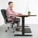 Mount-it Height Adjustable 3 Piece Standing Desk Set Plastic/Acrylic/Metal in Brown/Gray | 63 W x 9.1 D in | Wayfair MI-STP102