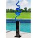 Orren Ellis Perfect Moment Metal Yard Art Sculpture Metal in Blue/Gray/White | 60 H x 17 W x 14 D in | Wayfair 68889F16906A4FD3992BE15CFE0EE527