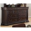 Lark Manor™ Kaelynn 6 Drawer Double Dresser Wood in Brown | 40 H x 66.5 W x 19 D in | Wayfair 435FB9CF0D9B49BE8CE2003080B12EE3