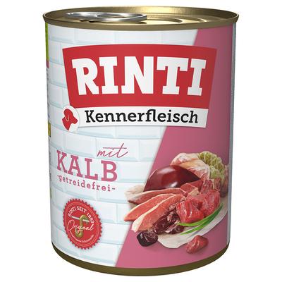 24x800g Kalb Kennerfleisch RINTI Sparpaket Hundefutter