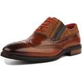 Justin Reece Jake Mens Leather Shoes Brown (UK 6, Brown)